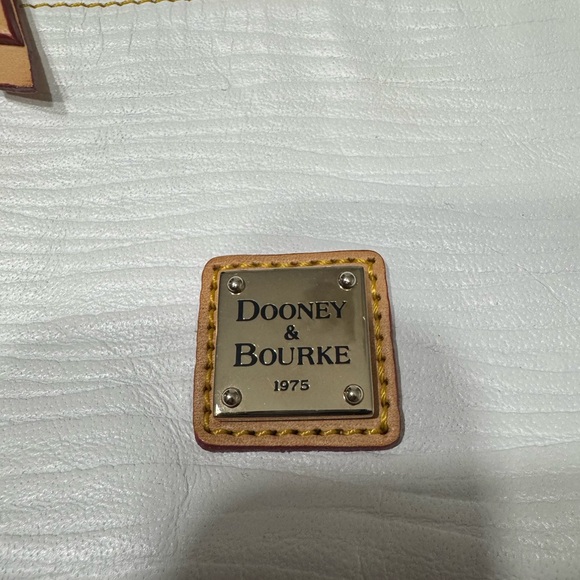 Dooney & Bourke White and Tan Pebble Grain Triple Zip Crossbody Bag - Picture 5 of 11